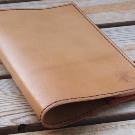 Skórzana okładka A5, na zeszyt, notatnik - naturalna