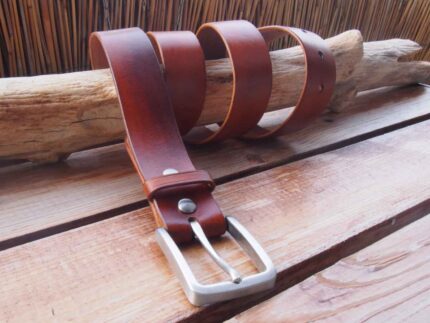 Pasek do spodni brązowy