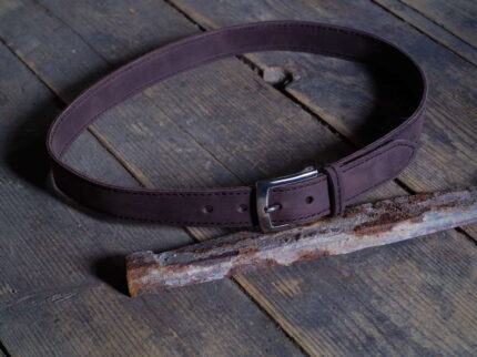 Pasek z przeszyciem, nubuk