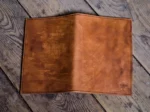 Skórzana okładka A5, na zeszyt, notatnik - woskowana - obrazek 2